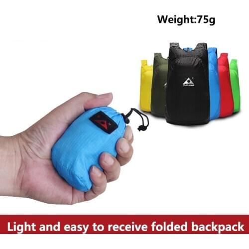 Lightweight Nylon Foldable Backpack Waterproof Backpack Hiking Backpack Outdoor Folding Bag for Camping Climbing Cycling Men Wom