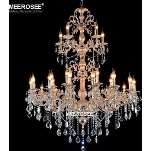 Large Luxurious Chandelier Lamp S Gold Modern Crystal Lighting Fixture 3 tiers 29 Arms Chandelier for Hotel Lobby Restaurant