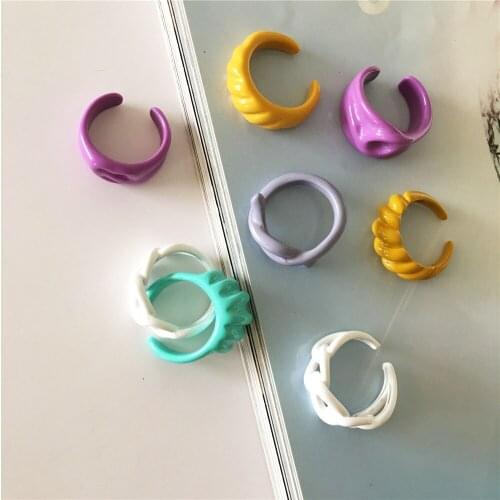 Trendy Chain Twirl Signet Horn Spiral Knot Shape Open Ring Metallic with Coating For Women Girl Elegant Bohemia Casual Jewelry