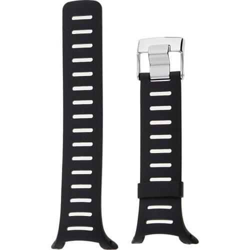 Soft Black Rubber Replace Watch Band for SUUNTO T1 T1C T3 T3C T3D T4C T4D