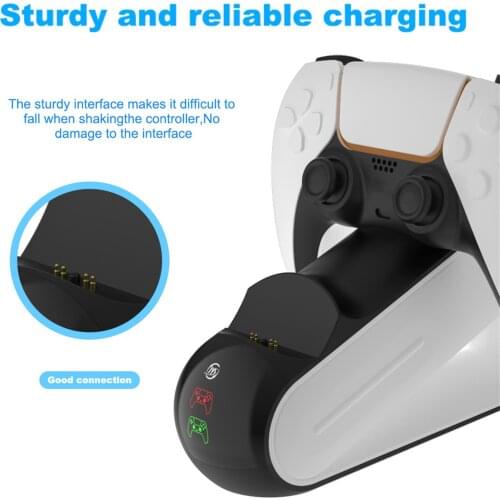 New Dual USB Type C Charger Charging Dock Station for PS5 Controller PS5 gamepad charger with LED indicator game Accessories