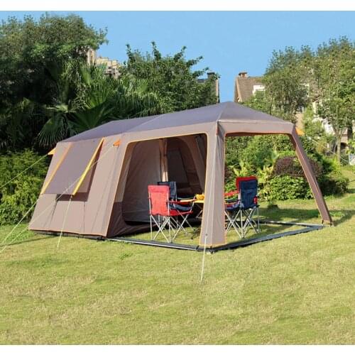 500*300*210CM 2 Bedrooms 1 Living Room Ultra-Large Tents Outdoor Camping Rainproof 5-12 People Self-Driving Tienda De Campaña