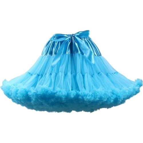 Pettiskirt for teenagers 2020 Candy Color Adult Girls Short Fluffy Tutu Skirt Mini skirt Summer