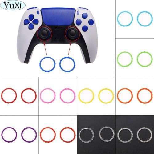 YuXi 30Color Plastic Replacement Accessories Accent Rings for Sony for Playstation 5 PS5 Controller