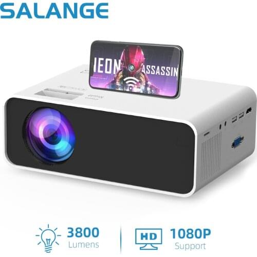 Salange E460 LED Projector Mini Projector for Smartphone, Wireless or USB Mirror for iPhone Android Phone, Wifi Video Beamer