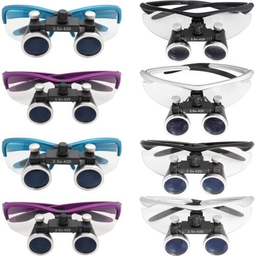 2.5X/3.5X420mm Dental Loupe Dental Lab Medical Loupe Magnification Binocular Dental Magnifier Surgery Surgical Magnifier