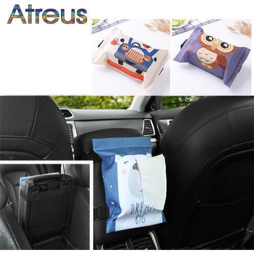 Cartoon cloth Car tissue box hanging Storage for Mercedes W203 BMW E39 E36 E90 F30 F10 Volvo XC60 Audi A6 c5 c6 Q5 Q7