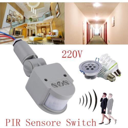 High Quality Adjustable Motion Sensor Wall Light Lamp PIR Infrared Motion Switch Sensor Detector AC220v Outdoor for LED light