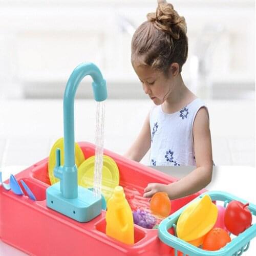 Childrens Dishwasher Set Toys Childrens Simulation Kitchen Toys Puzzle Play House Game Props Sink Washing Set Montessori Toys