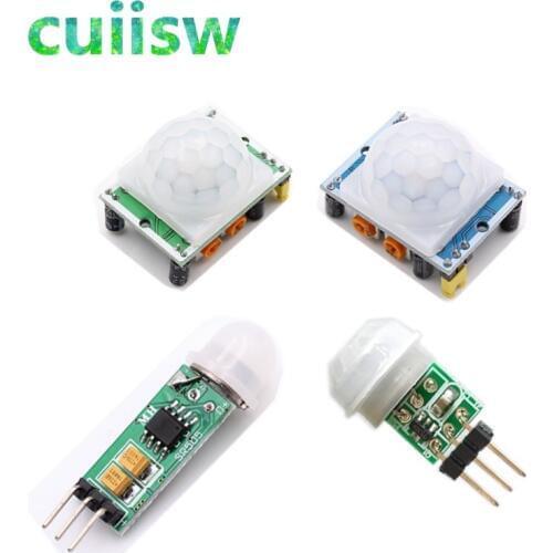 1PCS HC-SR501 HC-SR505 AM312 Adjust IR Pyroelectric Infrared Mini PIR module Motion Sensor switch Detector Module Bracket