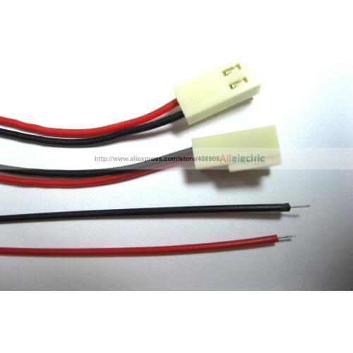 200 Pcs 2510 2.54mm Pitch 2 Pin Female Connector with 26AWG 300mm Leads Cable