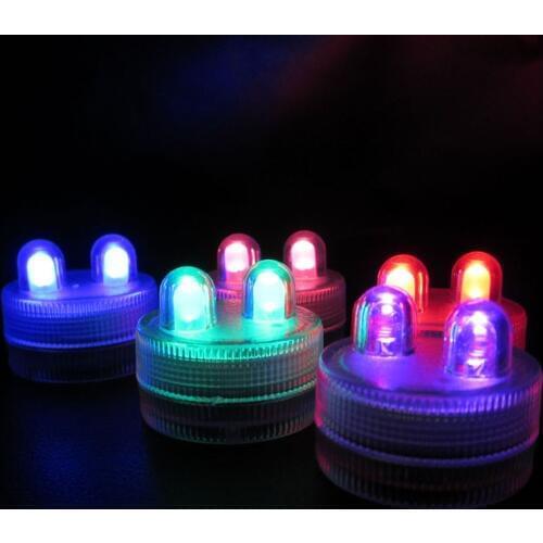 24 pcs/lot Waterproof Underwater Battery Powered Submersible LED Tea Lights Candle for Wedding Party FREE SHIPPING