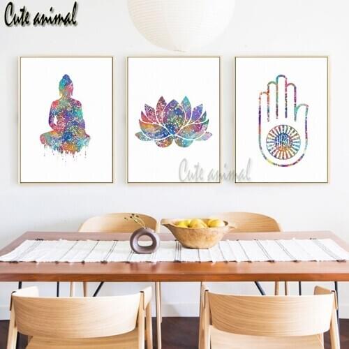 3 Pieces 5D Diamond Painting Buddha Zen lotus hand Full Square Diamond Embroidery Rhinestones Pictures Diamond Mosaic icons