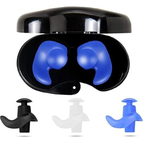 4 Pairs Swimming Earplugs Waterproof Reusable Silicone Kids Adults for Showering Bathing Surfing Water Skiing