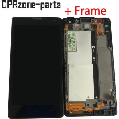 5.0" Black with frame For Huawei Honor 3C / 3C 4G H30-T00 H30-U10 H30-L02 H30-L01 LCD display touch screen digitizer assembly