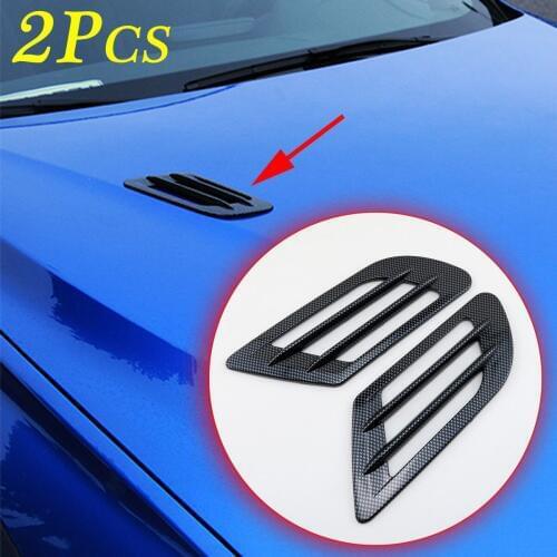 Truck Car Door Body Fender Decorate Simulation Air Vent Frontklappe Accessories Garnish Carbon Fiber ABS Style Trim Parts