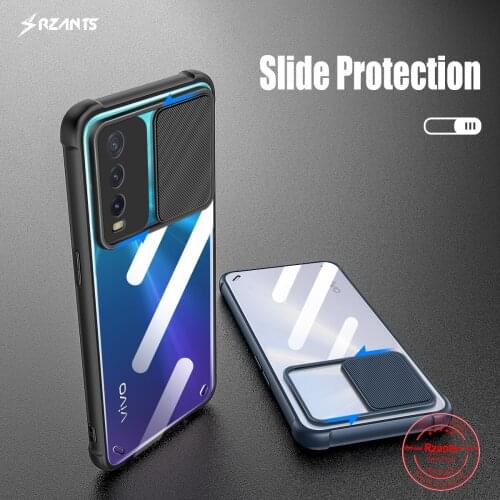Rzants For VIVO Y20 2021 VIVO Y20 Y20S Y20i Case [Lens Protection] Camera Protect Hybrid Slim Clear Cover Soft Casing