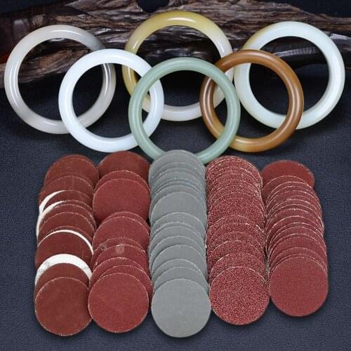 100Pcs P100/180/240/1500/3000 Grits Sandpaper Set 25mm Round Sanding Disc Papers Pad Kit for Furniture Renovation