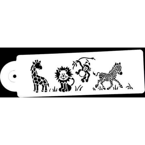 Unicorn Giraffe Zebra Monkey Lion Cake Mould Cake Stencil Airbrush Painting Mold Cookies Fondant Cake Mousse Decorating Mold