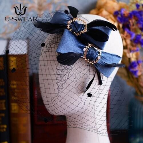 Elegant Wedding Party Hat for Women Bride Accesories Fashion Fascinator Penny Mesh covered Hat Ribbons Wedding Party Hat