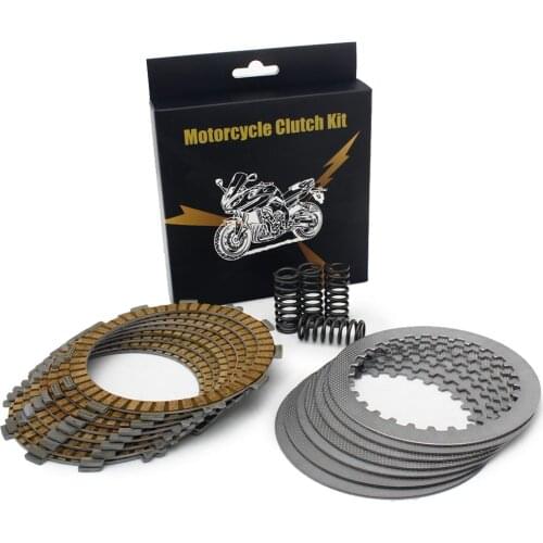 BIKINGBOY 8 Paper Clutch Friction Plate + 7 Steel Separator Plate + 4 Spring Heavy Duty For Honda CRF 450 R 09 10 CRF450R Set