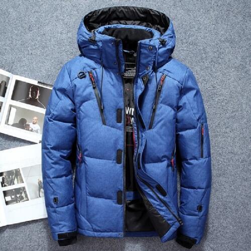 Hot Sale Windproof Down Jacket Men Warm Hooded Winter Jackets High Quality Smart Casual 90% White Down Coats Padded Jacket