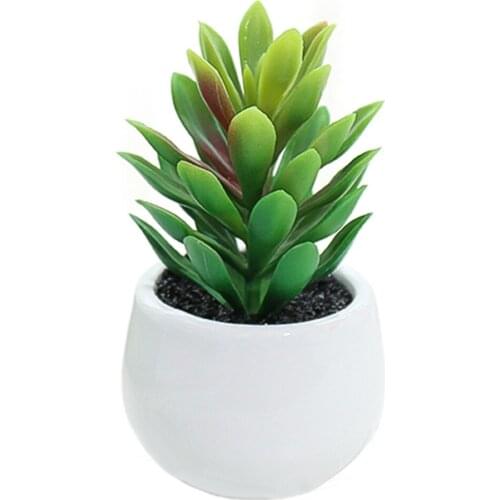 Artificial Flower Miniature Tree Creative Decoration Pottery Pot Table Cactus Living Room PVC Green Materials Fake Potted Plants