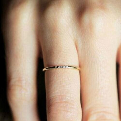 Exquisite 5 Crystals Ring Gold Silver Color Simple Rings For Women Anel Jewelry Anillos Jewellery Aneis Bague Anelli Couple Ring