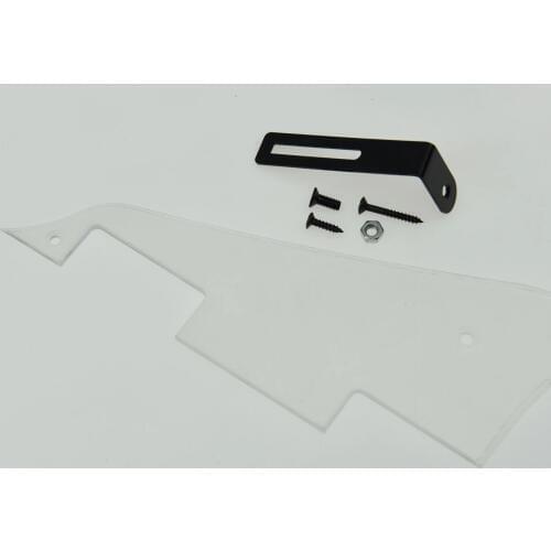 KAISH Clear LP Guitar Pickguard Transparent Scratch Plate w/ Black Bracket