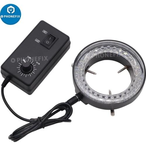 Adjustable 56 144 LED Ring Light Lamp 6500K 100-240V For Industrial Stereo Microscope Trinocular Microscope Digital Video Camera