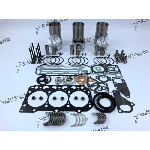 For Yanmar engine 3TNE88 repair kit piston piston ring cylinder liner full gasket set valve guide seat