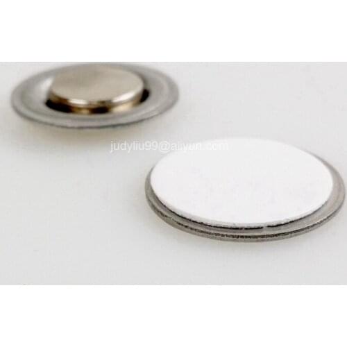 100pcs Round Magnet Badge Holder Magnetic Fastener ID Badge Holer Name Tag with Adhesive