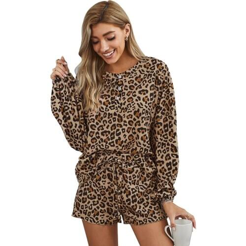 Popodion Maternity Clothes Ladies Homewear Two-piece Tie-Dye Printed Long Sleeve Pajamas CHD10164