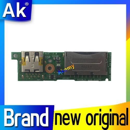 Original for ASUS N550 N550J N550JV N550JK G550J G550JK USB SD CARD BOARD USB BOARD REV 2.0 REV 2.1 tested good Free shipping