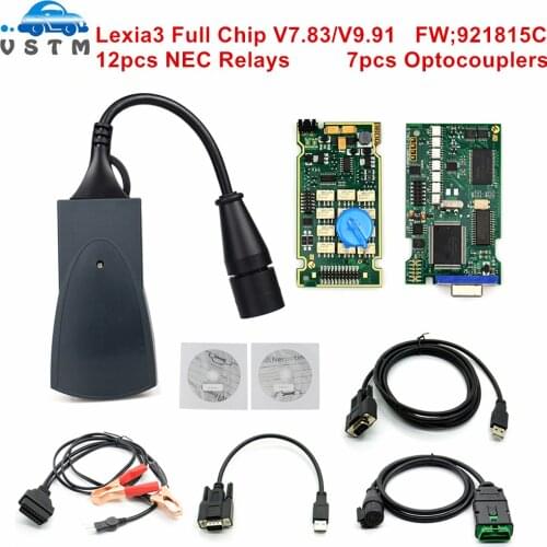 Full Chips Gold Edge Lexia3 PP2000 Diagbox V7.83 V9.91 Lexia For Citroen For Peugeot Super Firmware 921815C Lexia 3