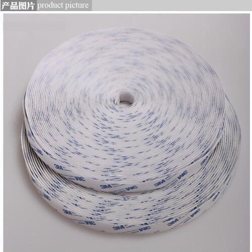 White 3M Brand Nylon Hook & Loop self adhesive fastener magic tape, bonding craft diy quilting curtain wide 2/2.5/3/4/5 CM