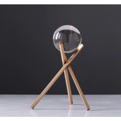 Northern Europe Metal crystal ball ornaments after modern minimalist Home Furnishing model study room office decor
