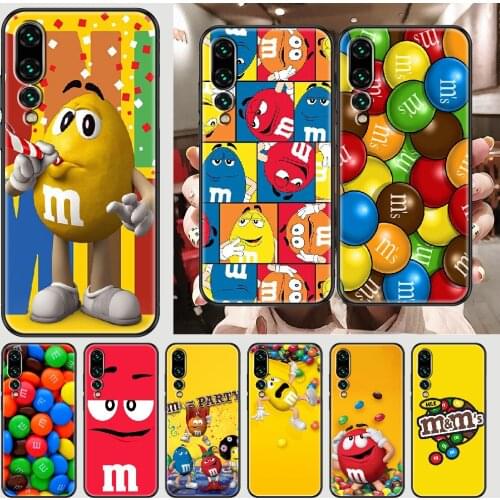 M&Ms Chocolate Phone case For Huawei P Mate P10 P20 P30 P40 10 20 Smart Z Pro Lite 2019 black art Etui trend shell tpu