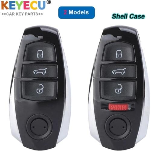 KEYECU Smart Remote Control Car Key Shell Case for Volkswagen Touareg 2011 2012 2013 2014 2015 2016, Fob 3 / 4 Button With Blade