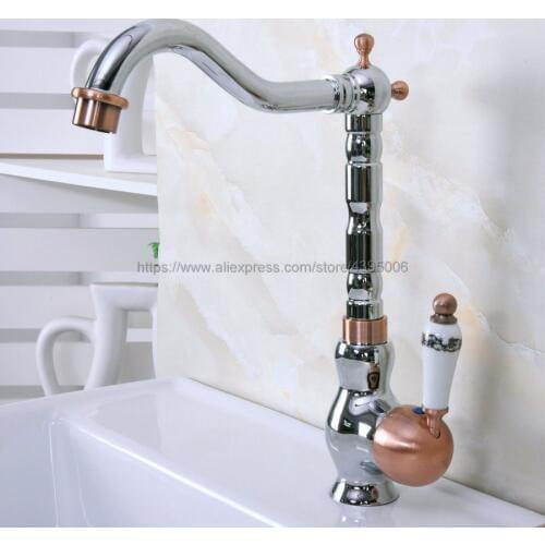 Basin Faucet Swivel Spout Modern Chrome Bathroom Sink Mixer Taps Single Lever Faucet Bnf911