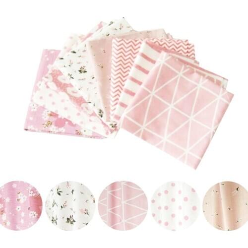 Plain weave Fabric Printed Cloth Sewing Quilting Fabrics for Patchwork Needlework DIY Handmade Material 50cmX40cm and 50cmx50cm