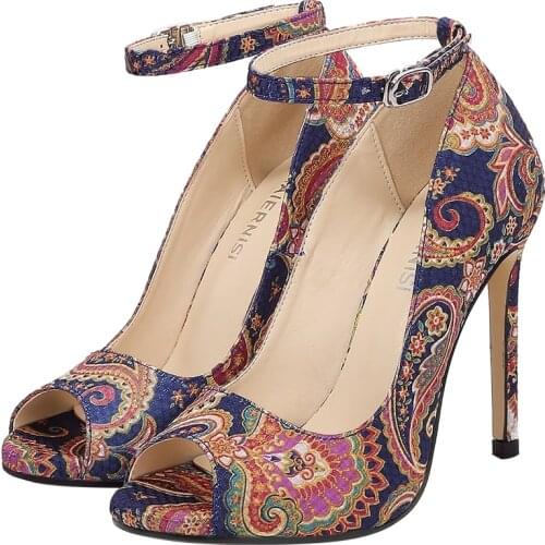 Plus:35-45 46 Stilettos Shoes Woman Peep Toe zapatos mujer Thin Heels shoes Ladies Wedding cloth Stiletto Fashion Show Pumps