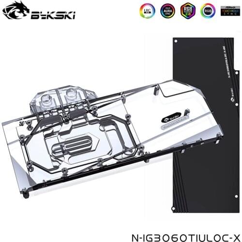 Bykski Watercooler For Colorful iGame RTX 3060Ti Advanced OC VGA Card,With Back Plate Full Cover Water Block,N-IG3060TIULOC-X