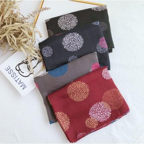 Winter echarpe femme sjaal head hair scarf cape bufanda,foulard femme musulman,long big cotton polka dot scarf for ladies wrap