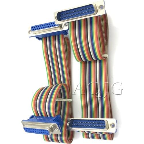 1PCS 20CM 50CM 1M DB25 MALE to FEMALE/MALE TO MALE/FEMALE TO FEMALE CABLE D-Sub serial port connector adapter Extension Cable