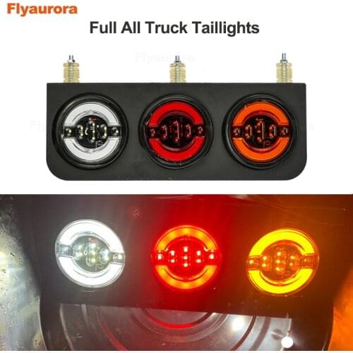 24V Dynamic Car Truck LED Tail Light Turn SignalRear Indicator Brake Lights Stop Reverse Lamps for Lorry Trailer Van Caravan Bus