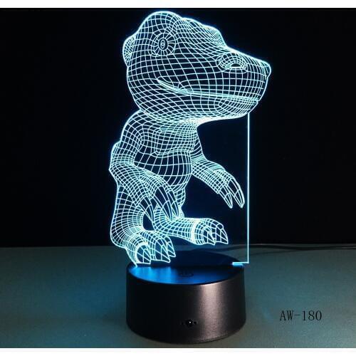 3D Digital Monster Agumon Figure Visual LED Night Light Anime Digimon Table Lamp For Kids Bedroom Lightting Decor Gift AW-180