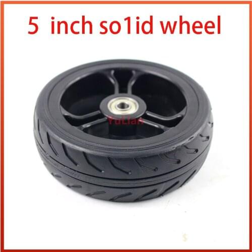 5 inch Solid wheels Fast wheel F0,jackhot,Nes carbon fiber scooter solid tire with alloy rim or plastic hub
