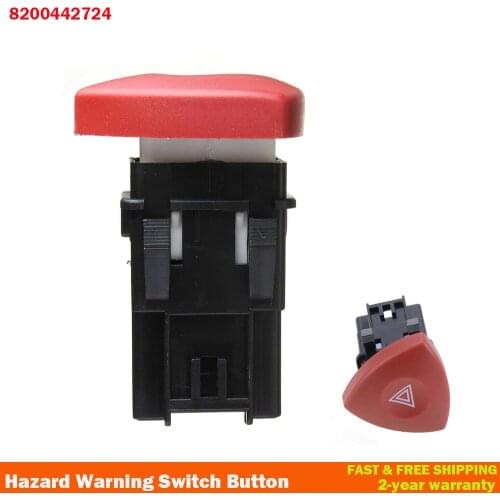 8200442724 Emergency Hazard Warning Light Switch Button For Renault Master Laguna Trafic II Escape Opel Vauxhall Movano Vivaro