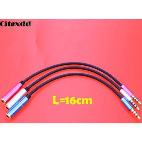 Cltgxdd Audio jack 4 pole 3.5mm male to female universal headphone conversion cable CTIA and OMTP bidirec'tional transfer